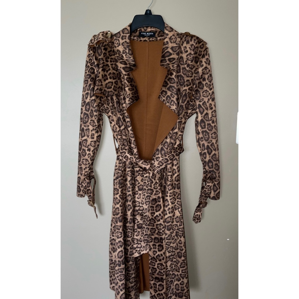 Few Moda Leopard New Suede Coat